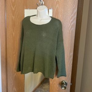 Wooden ship army green sweater.